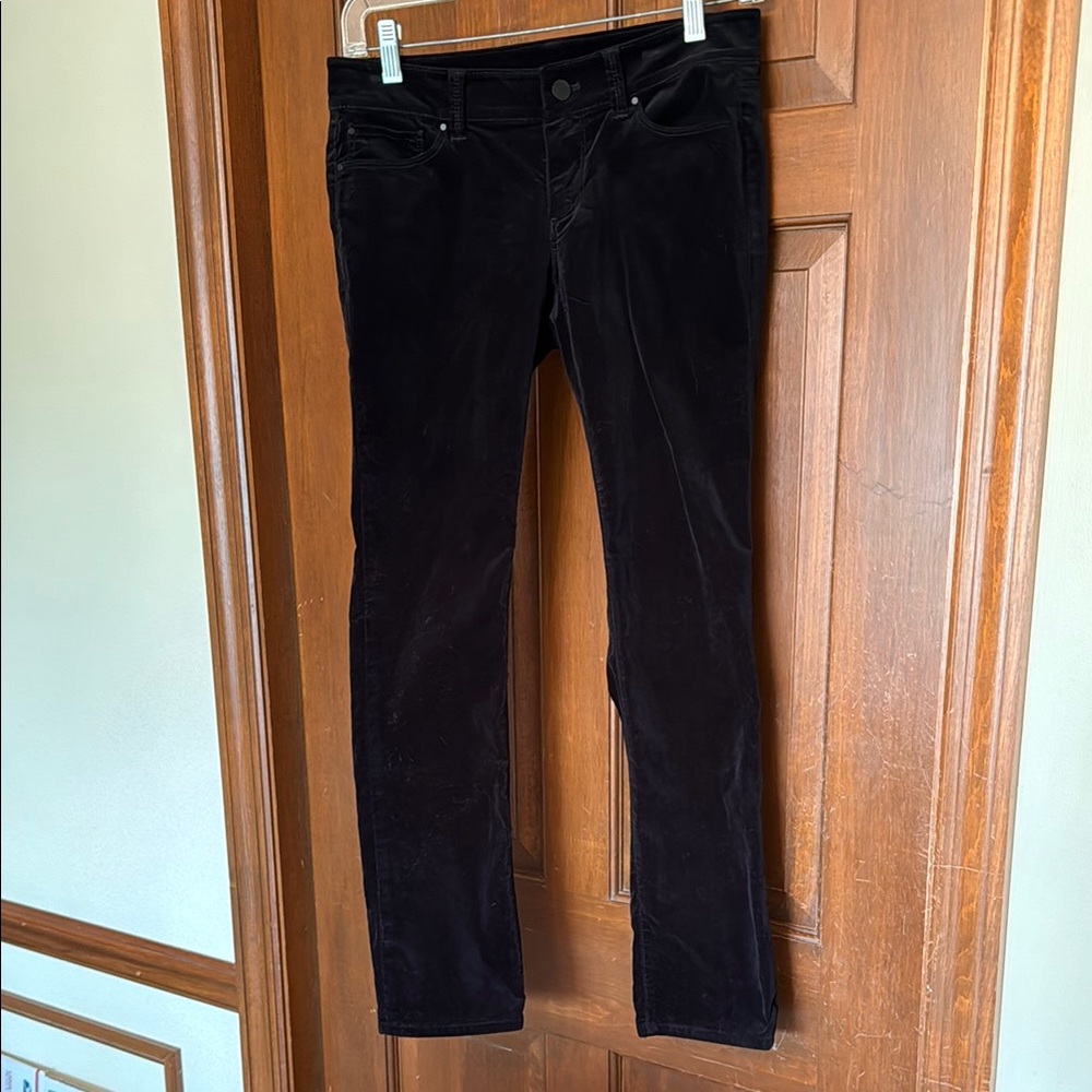 Ann Taylor Black Velvet Pants - 2 Petite